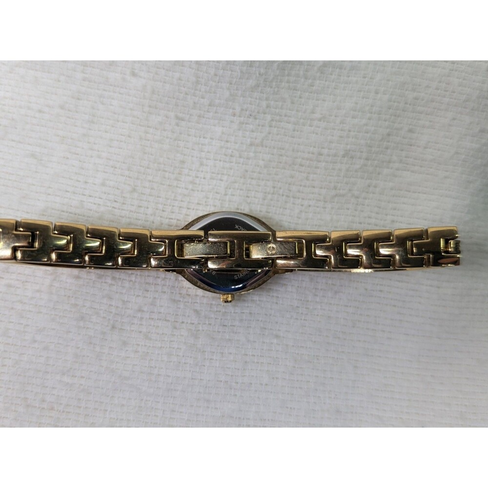 Elgin EG8074 Diamond Cut Half Bangle Watch MOP Dial Gold Tone - UNTESTED - Picture 9 of 9